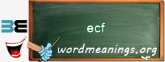 WordMeaning blackboard for ecf